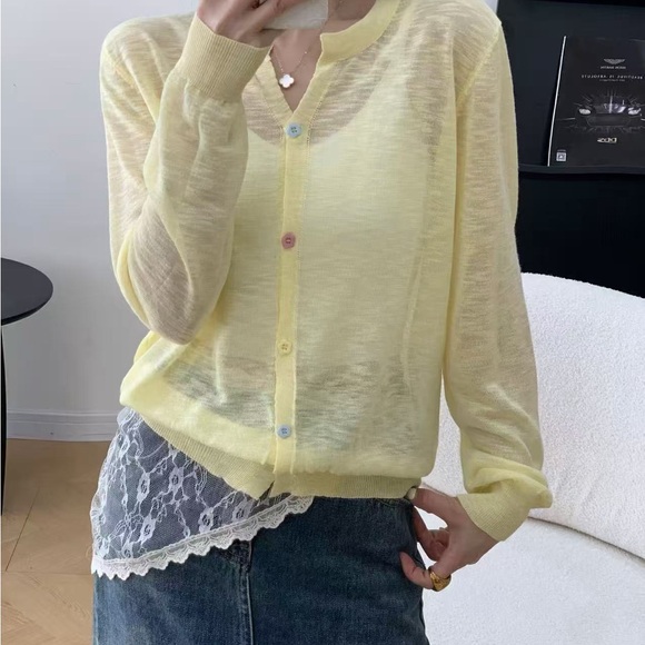 Colorful Button-Up Cardigans - Picture 3 of 8